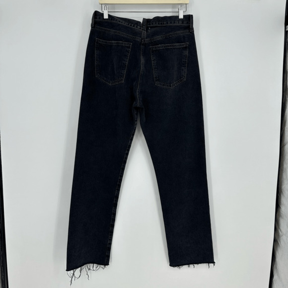 AGOLDE Criss Cross Straight in Shambles Frayed Raw Hem High Rise Jeans Size 31 - Picture 11 of 14